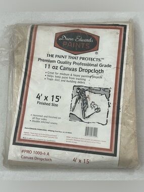 Dunn-Edwards Paints 4’ x 15’ Premium Quality Professional Grade 11oz Drop Cloth